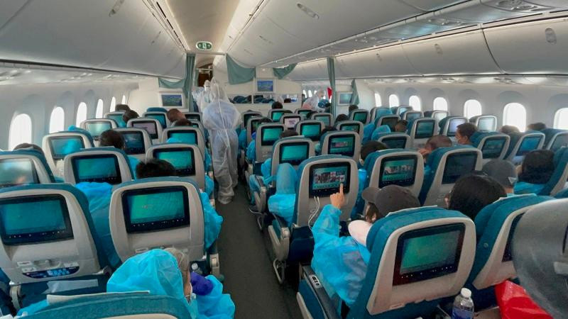 Chuyến bay được thực hiện theo tiêu chuẩn phòng, chống dịch cao nhất của Vietnam Airlines.
