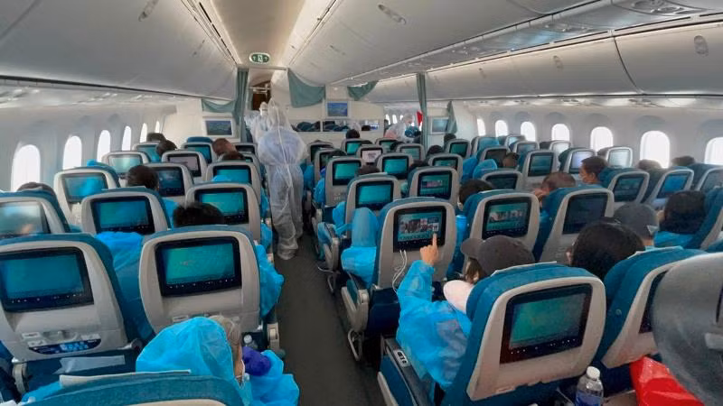 Chuyến bay được thực hiện theo tiêu chuẩn phòng, chống dịch cao nhất của Vietnam Airlines.