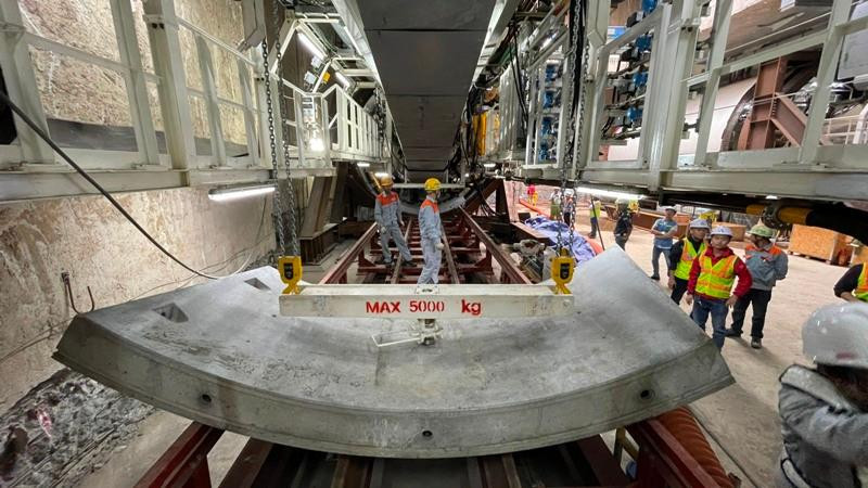 Vỏ hầm được sản xuất tại nhà máy ở Hà Nam, đã được Hội đồng Nghiệm thu nhà nước kiểm tra