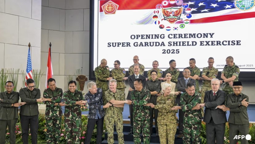 Lễ khai mạc cuộc tập trận diễn ra hôm 25-8 tại Jakarta, Indonesia