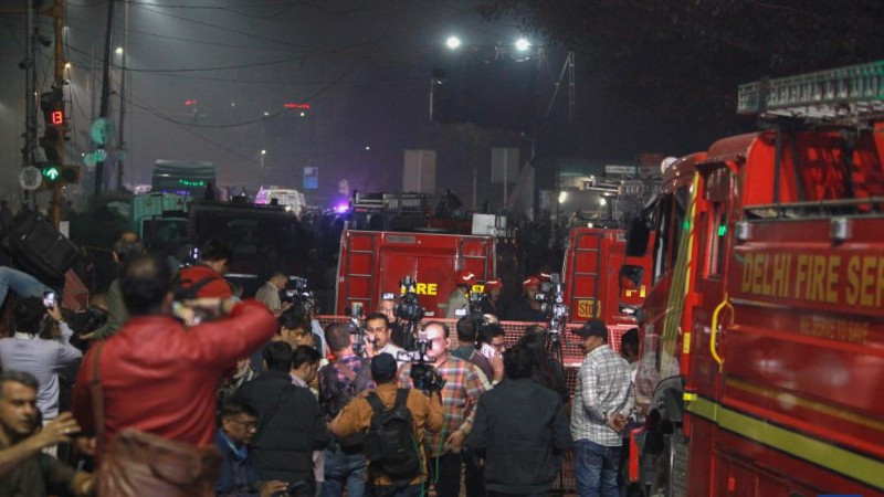 Hiện trường vụ nổ xe gần Pháo đài Đỏ ở Delhi, Ấn Độ