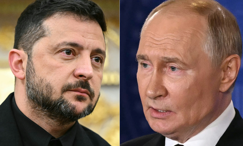 Tổng thống Ukraine Volodymyr Zelensky và Tổng thống Nga Vladimir Putin Tổng thống Ukraine Volodymyr Zelensky và Tổng thống Nga Vladimir Putin