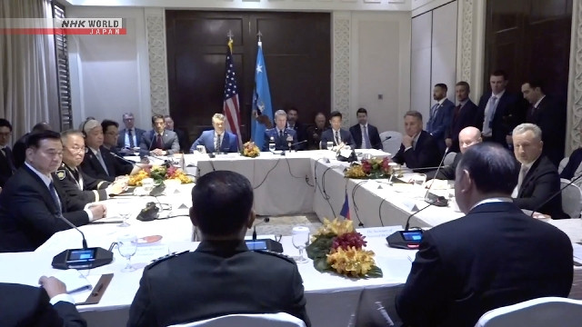 Các Bộ trưởng Quốc phòng Mỹ, Nhật Bản, Australia và Philippines đã đạt thỏa thuận tại hội nghị quốc phòng 4 bên được tổ chức hôm 31-5 tại Singapore Các Bộ trưởng Quốc phòng Mỹ, Nhật Bản, Australia và Philippines đã đạt thỏa thuận tại hội nghị quốc phòng 4 bên được tổ chức hôm 31-5 tại Singapore