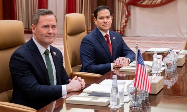 Ngoại trưởng Mỹ Marco Rubio (bên phải) và Cố vấn An ninh Quốc gia Mike Waltz tại cuộc đàm phán với Ukraine hôm 11-3 Ngoại trưởng Mỹ Marco Rubio (bên phải) và Cố vấn An ninh Quốc gia Mike Waltz tại cuộc đàm phán với Ukraine hôm 11-3