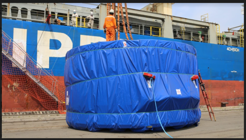 Các bộ phận của máy đào hầm đã về tới cảng Hoàng Diệu, Hải Phòng Các bộ phận của máy đào hầm đã về tới cảng Hoàng Diệu, Hải Phòng