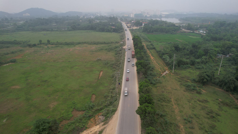 Đường nối Đại lộ Thăng Long đến cao tốc Hòa Lạc- Hòa Bình tiến độ đang bị chậm