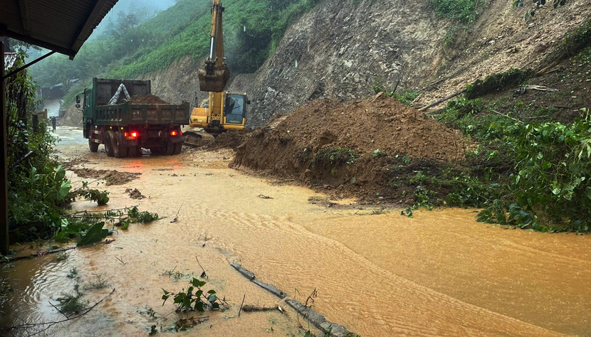 Tỉnh lộ 152 qua Sa Pa sạt lở nhiều điểm