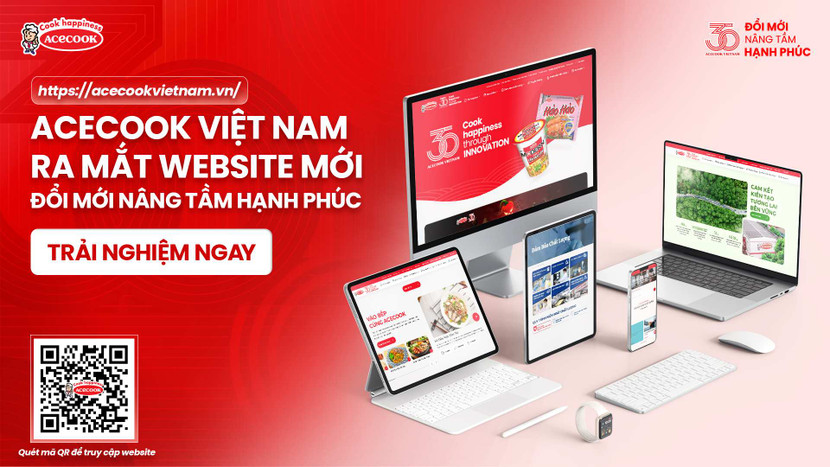 Acecook Việt Nam ra mắt Website giao diện mới nhằm nâng cao trải nghiệm của người dùng