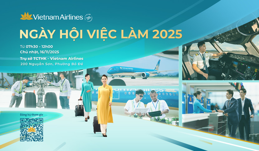 Lần đầu tiên Vietnam Airlines tổ chức Ngày hội việc làm vào cuối tuần này ngay tại trụ sở Hãng