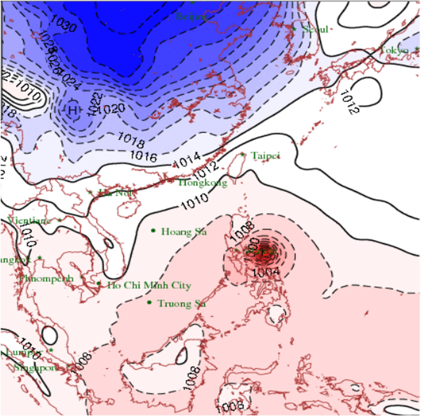 Một đợt không khí lạnh đang tràn xuống miền Bắc nước ta