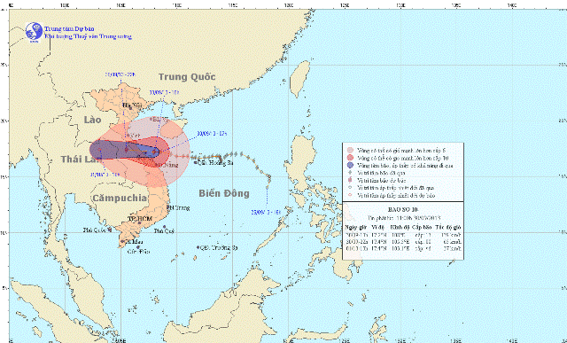 Bão số 10 áp sát các tỉnh Hà Tĩnh- Quảng Trị ảnh 1