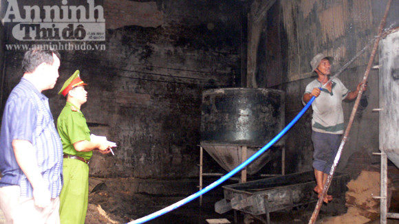 Cháy xưởng sản xuất bột nhang lớn nhất tại Bình Định ảnh 1