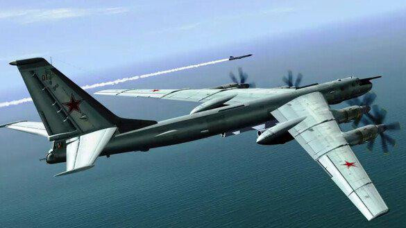 Máy bay ném bom Tu-95 của Nga trong một cuộc diễn tập với máy bay Trung Quốc Máy bay ném bom Tu-95 của Nga trong một cuộc diễn tập với máy bay Trung Quốc