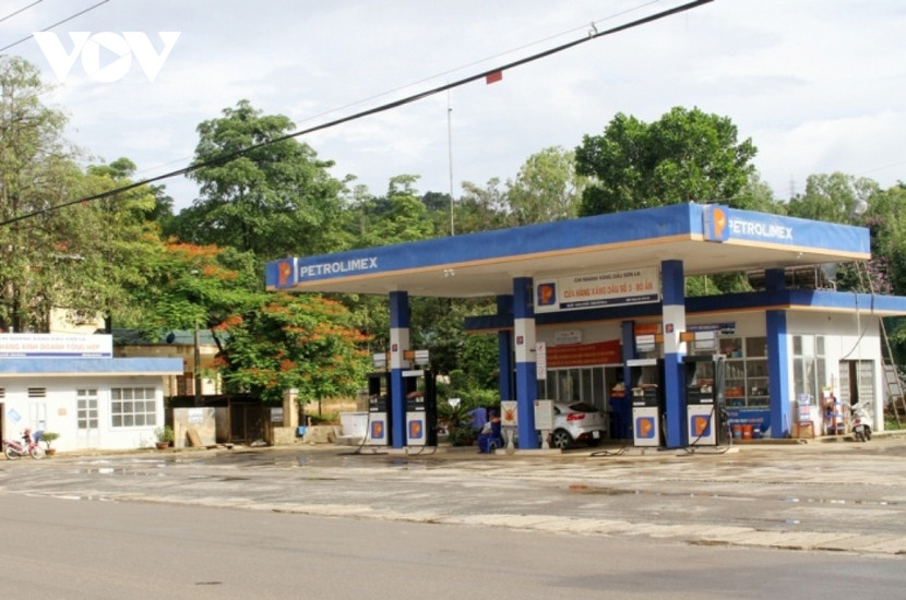 Cây xăng Bó Ẩn, phường Quyết Tâm, thành phố Sơn La, tỉnh Sơn La. Ảnh: VOV