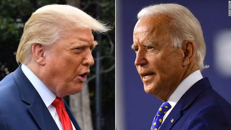 Tổng thống Mỹ Donald Trump và ông Joe Biden