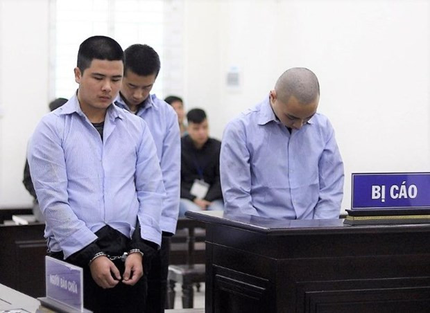 Ba bị cáo tại phiên tòa. Nguồn: Plo.vn Ba bị cáo tại phiên tòa. Nguồn: Plo.vn