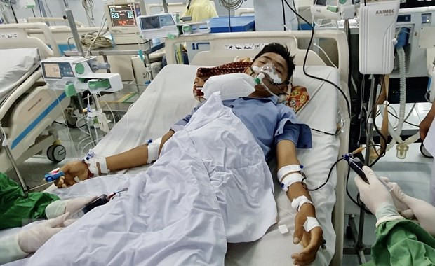 Sau 4 ngày cấp cứu và điều trị tích cực, hiện bệnh nhân T. tỉnh táo, sức khỏe hồi phục. Ảnh: TTXVN