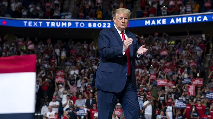 Tổng thống Mỹ Donald Trump tại một buổi vận động tranh cử Tổng thống Mỹ Donald Trump tại một buổi vận động tranh cử