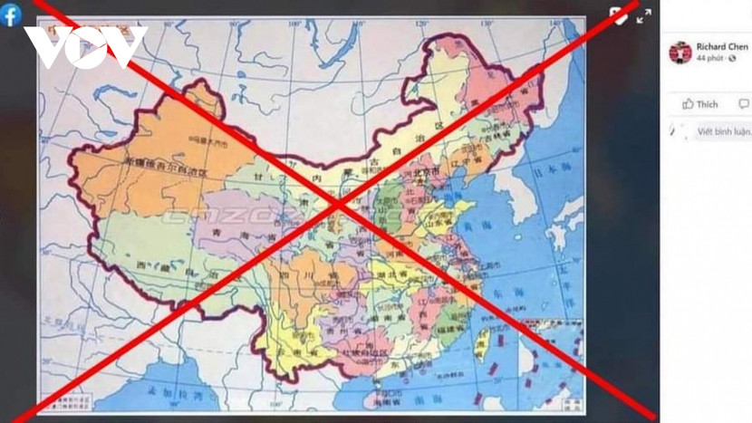 Đăng hình ảnh bản đồ thể hiện sai chủ quyền lãnh thổ Việt Nam, ông C.B.G (người Trung Quốc) bị xử phạt 12.5 triệu đồng. Ảnh: VOV