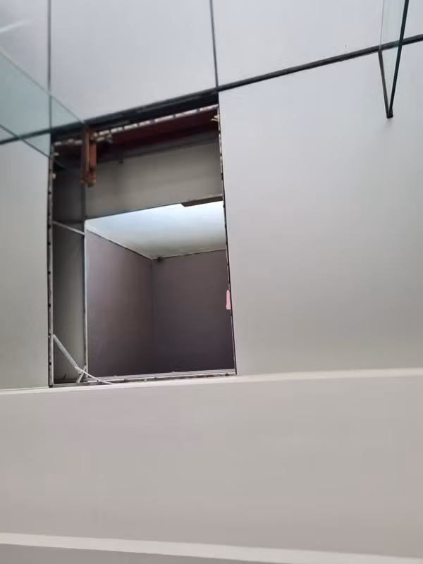 Vị trí nơi xảy ra sự cố thủng trần chung cư ở Meco Complex