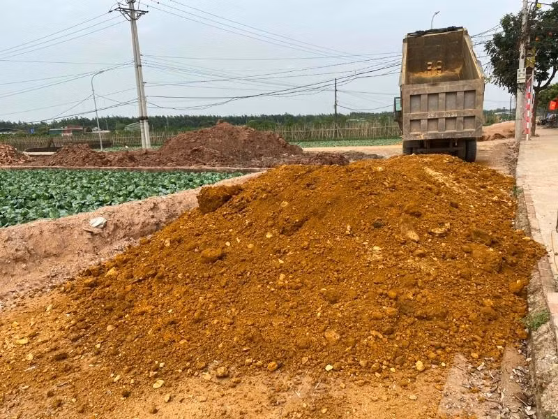 Theo chủ đầu tư là Ban QLDA huyện Hoài Đức, về mặt cảm quan, đất đồi được cấp phép Hòa Bình và đất lậu ở Thạch Thất cũng giống nhau