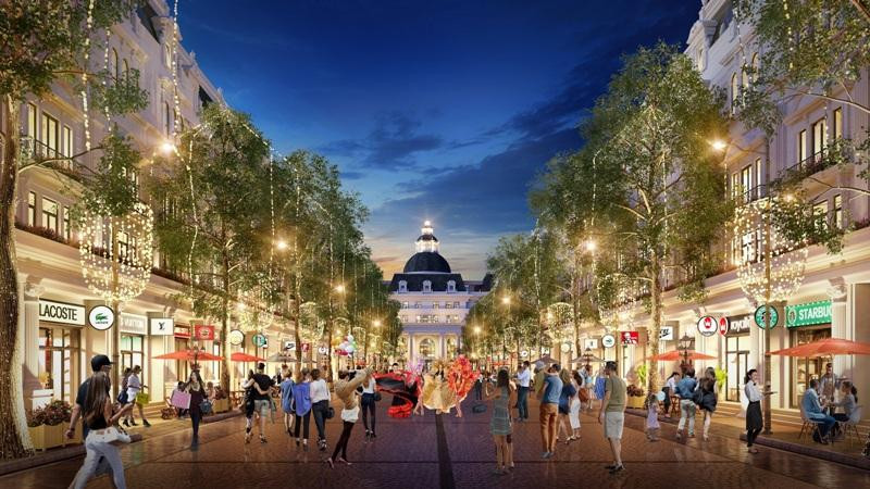 Từ khu shophouse, chỉ vài bước chân để tới phố đi bộ