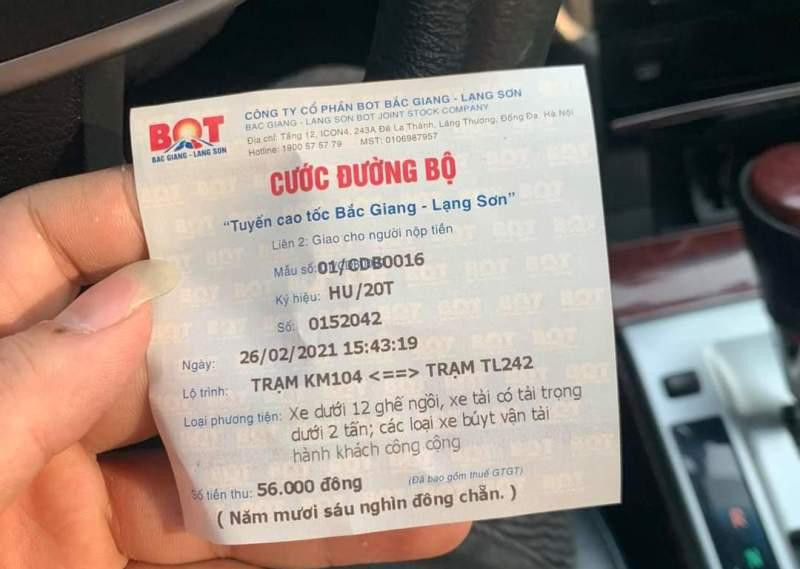 Phí cao tốc Bắc Giang- Lạng Sơn có mức khởi điểm là 2.100 đồng/km/xe tiêu chuẩn