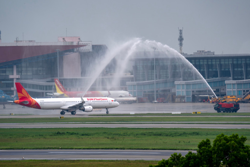 Nghi lễ chào đón tàu bay mới của Sun PhuQuoc Airways tại sân bay Nội Bài