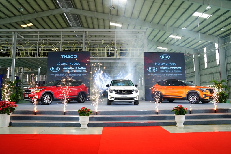Lê xuất xưởng Kia Seltos vào sáng nay, 9/9
