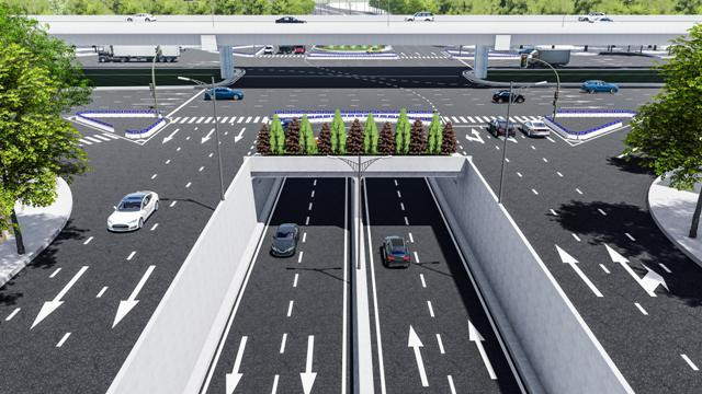 Phối cảnh hầm chui lê Văn Lương sau khi hoàn thành Phối cảnh hầm chui lê Văn Lương sau khi hoàn thành