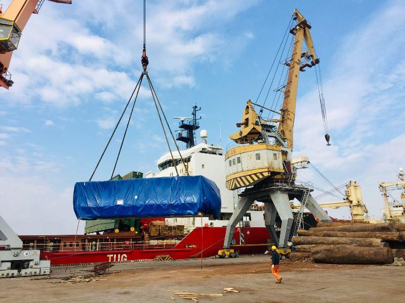 Robot đào hầm thứ 2 tuyến metro số 3 Nhổn- Ga Hà Nội vừa cập cảng Hải Phòng Robot đào hầm thứ 2 tuyến metro số 3 Nhổn- Ga Hà Nội vừa cập cảng Hải Phòng