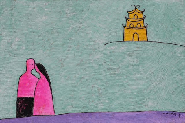 Một tác phẩm hội họa của họa sĩ Lê Thiết Cương