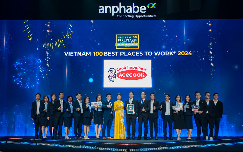 Acecook Việt Nam được vinh danh ở vị trí thứ 7 toàn thị trường trong Bảng xếp hạng 100 Nơi Làm Việc Tốt Nhất Việt Nam 2024