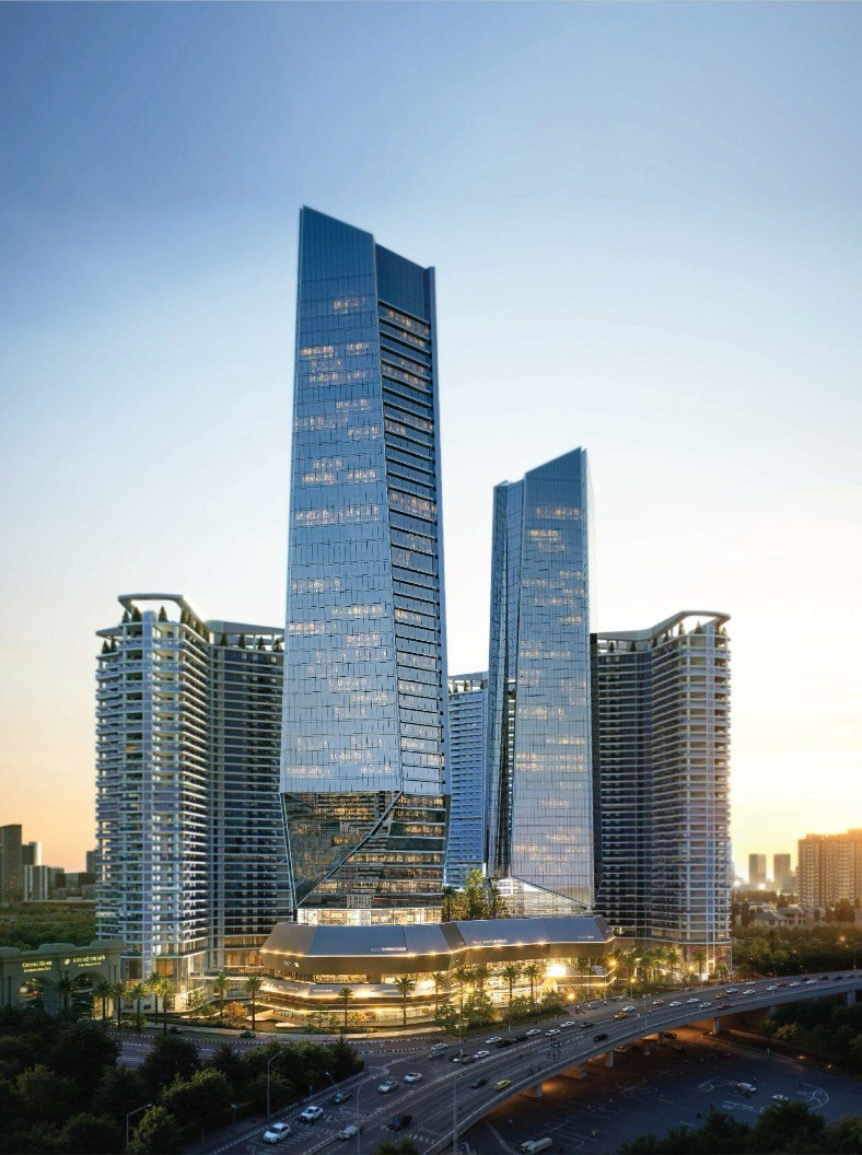 Một trong các dự án quy mô lớn do Tập đoàn xây dựng SCG làm tổng thầu thi công - Khu phức hợp lớn nhất Hà Nội, công trình biểu tượng của Việt Nam gồm 5 tòa tháp cao từ 35 đến 47 tầng trên diện tích 5ha, gần 800.000m² sàn xây dựng, được phát triển theo mô hình trung tâm tài chính kết hợp trung tâm R&amp;D nghiên cứu AI, tích hợp khách sạn 6 sao, văn phòng 4.0, cùng tổ hợp lưu trú, nghỉ dưỡng và giải trí 5 sao.