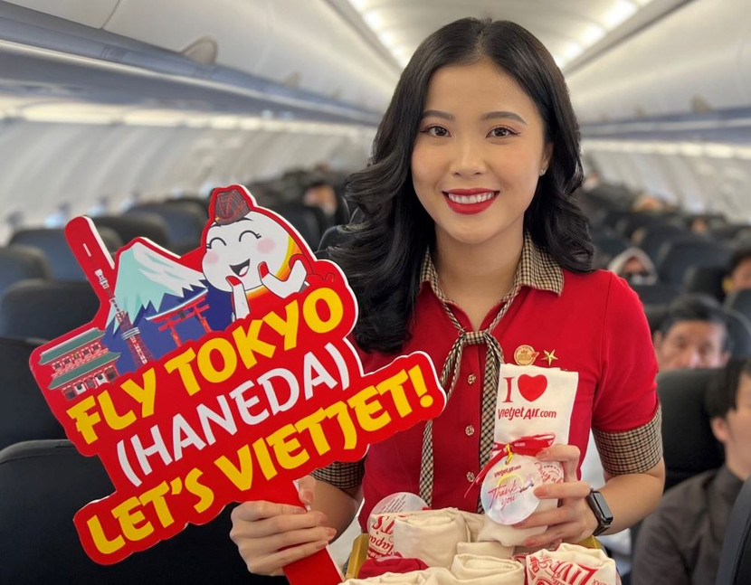 Vietjet Air vừa mở đường bay thẳng nối TP.HCM tới Haneda