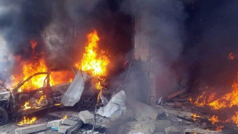 Hiện trường vụ tấn công khủng bố ở thành phố Azaz, Aleppo, ngày 31-1-2021 Hiện trường vụ tấn công khủng bố ở thành phố Azaz, Aleppo, ngày 31-1-2021