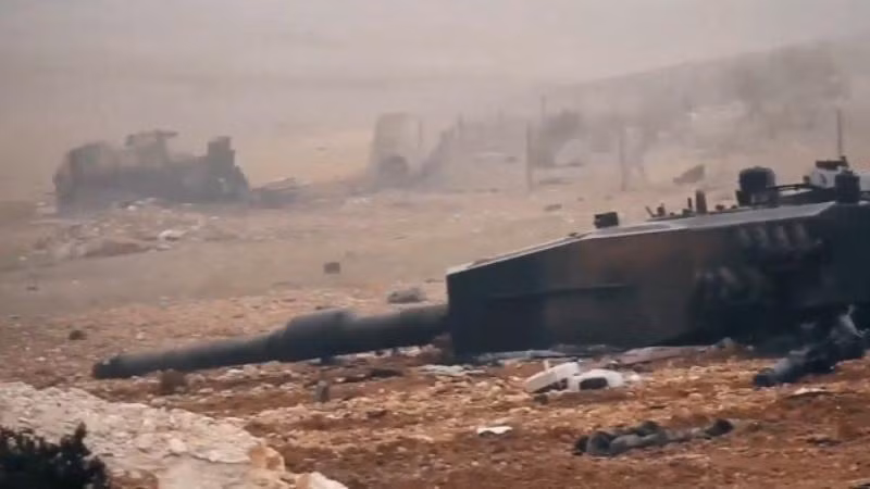 Xe tăng Thổ Nhĩ Kỳ bị phá hủy trong cuộc không kích của Nga, ngày 3-2-2021