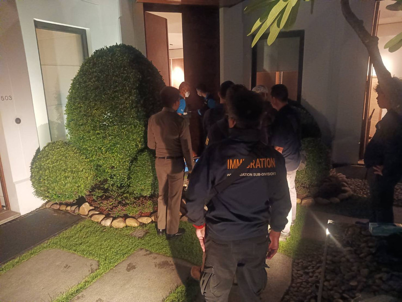 Cảnh sát Thái Lan tại hiện trường vụ việc. Ảnh: bangkokpost.com