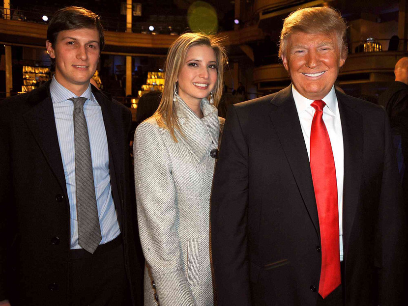 Ông Donald Trump cùng con gái Ivanka Trump và con rể Jared Kushner Ông Donald Trump cùng con gái Ivanka Trump và con rể Jared Kushner
