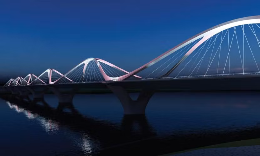 Phương án kiến trúc cầu Trần Hưng Đạo đạt giải Nhất và sẽ được TP Hà Nội triển khai xây dựng trong thời gian tới