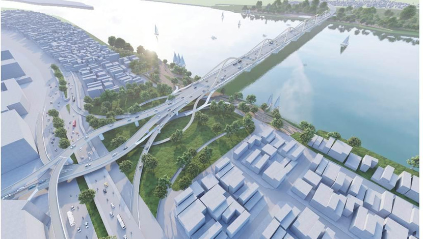 Phối cảnh cầu Trần Hưng Đạo sau khi hoàn thành xây dựng