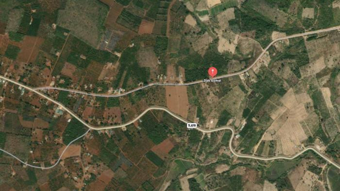 Vị trí xảy ra vụ tai nạn nghiêm trọng xe chở sắn lao xuống vực Vị trí xảy ra vụ tai nạn nghiêm trọng xe chở sắn lao xuống vực