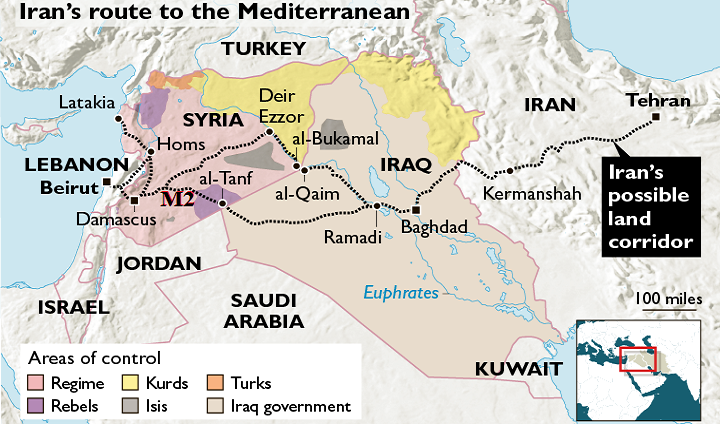 Căn cứ al-Tanf nằm gần đường cao tốc M2 Baghdad-Damascus Căn cứ al-Tanf nằm gần đường cao tốc M2 Baghdad-Damascus