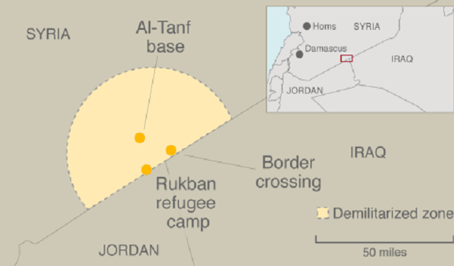 Căn cứ al-Tanf đã phong tỏa lối vào trại tị nạn Rukban trên biên giới Jordan Căn cứ al-Tanf đã phong tỏa lối vào trại tị nạn Rukban trên biên giới Jordan