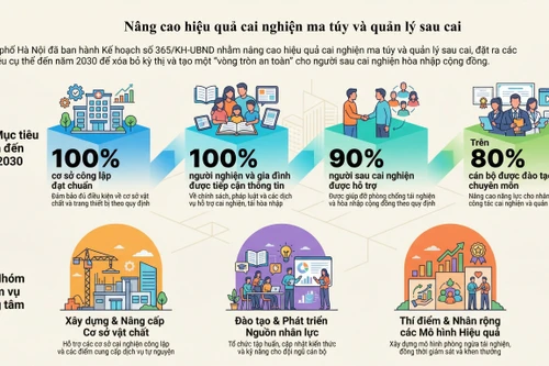 Hà Nội: 100% trạm y tế xã, phường đủ điều kiện xác định tình trạng nghiện vào năm 2030