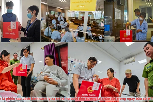 Chuyện lá phiếu sau vách kính cách ly xạ trị và nụ cười chào đời trong ngày bầu cử ở Thủ đô