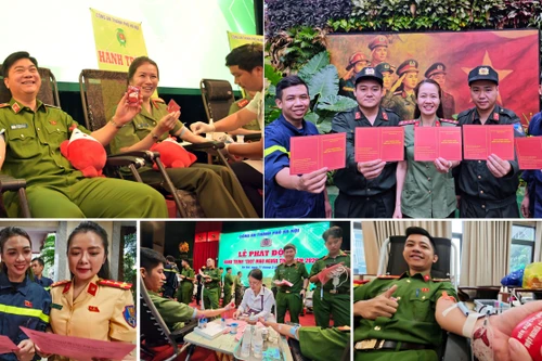 Ấn tượng hình ảnh những nụ cười ấm áp trong hành trình “Giọt máu nghĩa tình” 2026 của Công an Thủ đô 