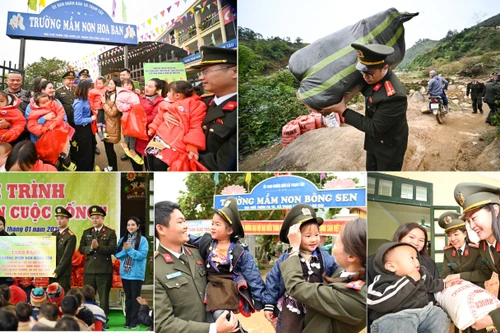 Ảnh: Công an Hà Nội "cõng" cặp sách, áo ấm vượt đèo núi, tặng hơn 600 triệu đồng tới các em học sinh Hà Giang