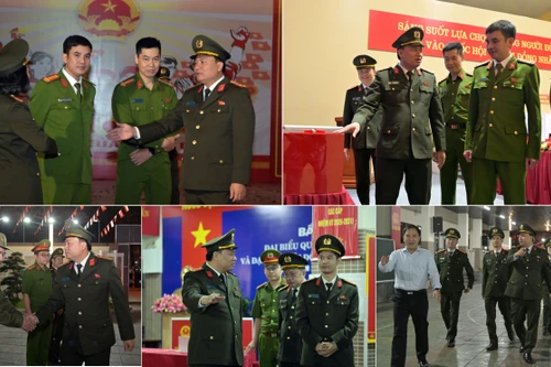 Lãnh đạo CATP Hà Nội kiểm tra công tác bảo vệ bầu cử