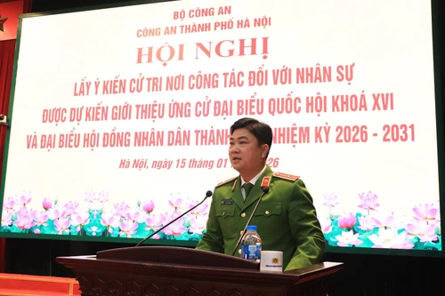 Thiếu tướng Dương Đức Hải - Phó Giám đốc Công an Hà Nội được giới thiệu ứng cử Đại biểu Quốc hội khóa XVI